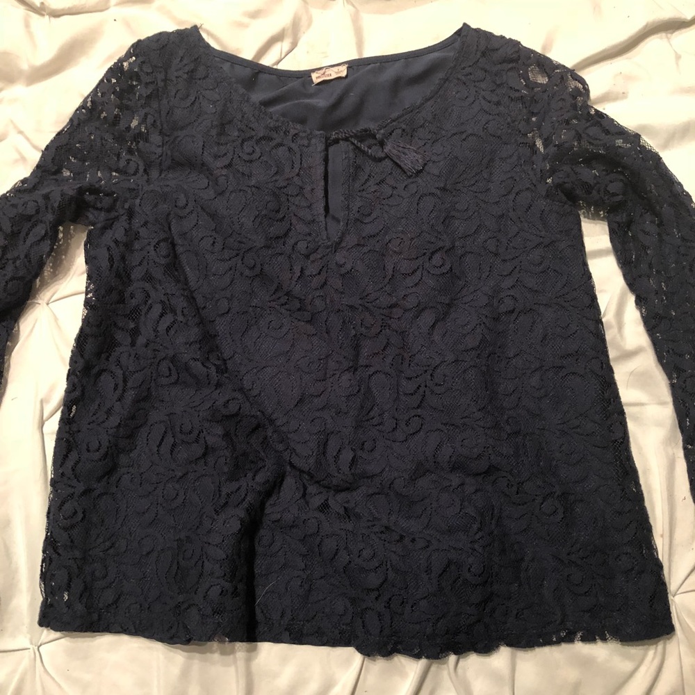 Navy blue Hollister shirt